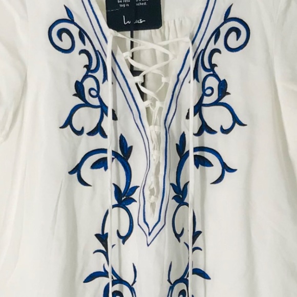 Lulu’s Down in Kokomo Ivory Embroidered Shift Dress - Picture 4 of 10